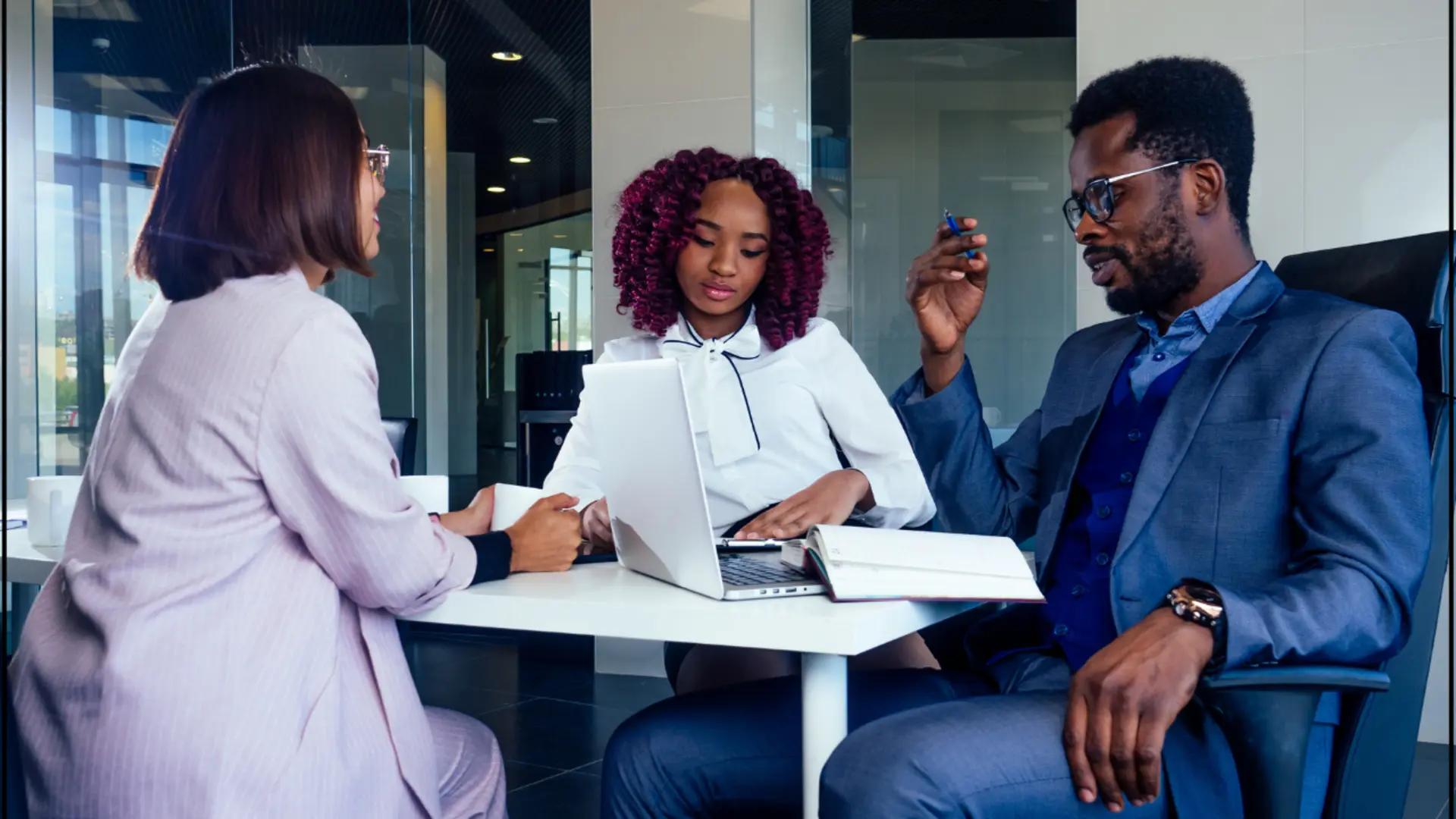 Team collaborating on AI projects